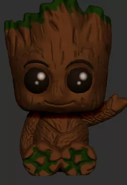 Baby groot pot sitting