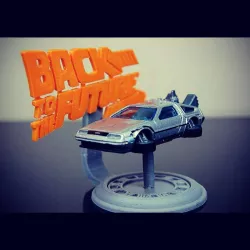 BACK TO THE FUTURE DIORAMA for HOTWHEELS DELOREAN (COMMERCIAL VERSION)
