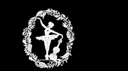 Ballerina, wall decoration, stencil.