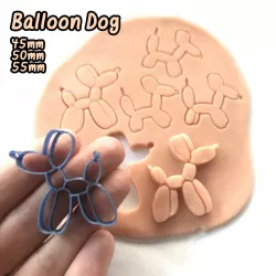 Balloon Dog polymer clay, cookie cutters - Polymer clay tools - 3d printed polymer clay cutters