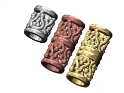 Beaded crown charm and bracelet bead 3D print model