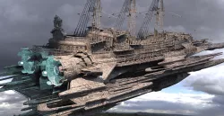 Black Pearl Airship 1 Ship 3D model