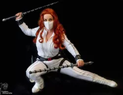 Black Widow Electric Baton / Staff | LED Light-up Functionality | Available With Matching Plinth | By Collins Creations 3D