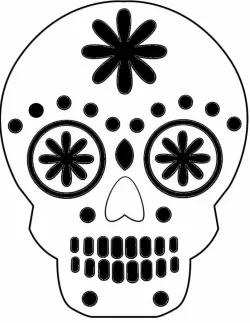 CALAVERITA DIA DE MUERTOS CUTTER AND STAMP