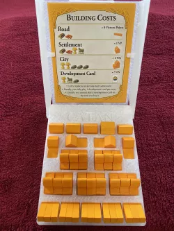 Catan Player Tray for Base + Seafarers with hinged lid.