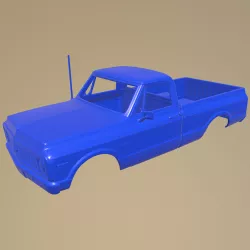 chevrolet c10  cheyenne  pickup 1971 Printable Body