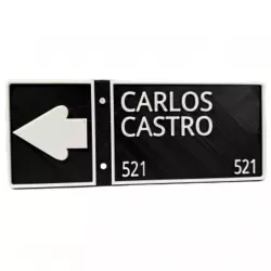 Chilean Public Sign, simple arrow // Letrero publico Chileno. flecha simple