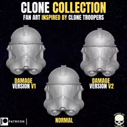 Clone Troopers Collection heads for action figures