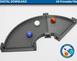 Corner Tracks for Marble Sports Racing System - A Modular Marble Racetrack Toy - STEM Toy