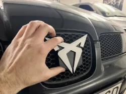 Cupra emblem exceeding