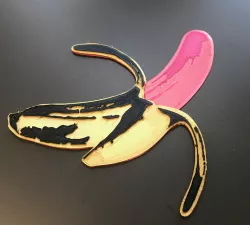 Cursed Banana - Pop Art / Andy Warhol inspired keychain object