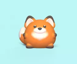 Cute Round Fox