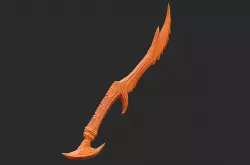 Daedric Dagger Skyrim Life Size Prop STL