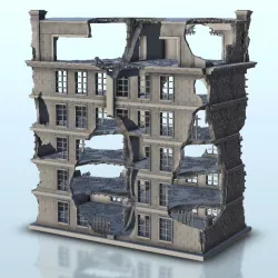 Destroyed building 1 - Flames of war Bolt Action Warhammer 40 000 Science fiction SF 40k Star Wars Legion Warhordes Grimdark Confrontation