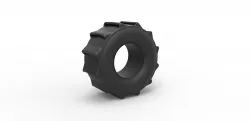 Diecast mud dragster tire Scale 1 to 25