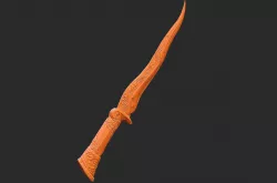 Ebony Dagger Skyrim Life Size Prop STL