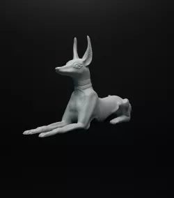 Egyptian Anubis dog statue