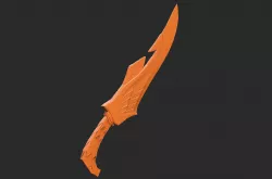 Elven Dagger Skyrim Life Size Prop STL