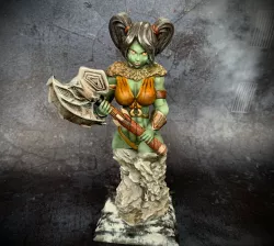 female Orc warrior - fantasy wargame