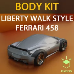 Ferrari 458 (Liberty Walk inspired body kit) - 28dec21 -01