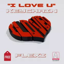FREE "I LOVE U" FLEXI KEYCHAIN - VALENTINE'S DAY