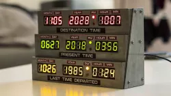 Futuristic clock bttf style