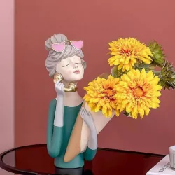 Girl with a phone (vase)