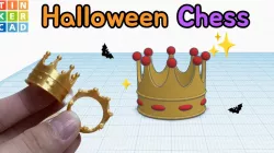 Halloween Chess Skeleton Crown of King