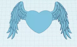 Heart with angel wings