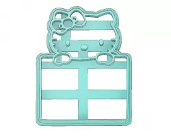 HELLO KITTY COOKIE CUTTER, KITTY COOKIE CUTTER, COOKIE CUTTER, FONDANT CUTTER