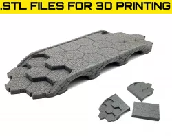 Heroscape Stone Bridge system, miniature gaming, scale model, modular bridge, diorama scenery, scatter terrain, role playing games, RPG