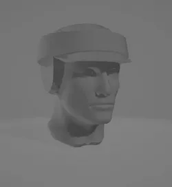 Human Male Head with Endor Helmets