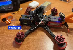 Insta360 Go 2 / Caddx Peanut Case - Camera mount with charging connector option