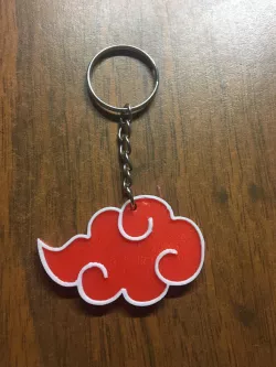 KEYCHAIN AKATSUKI CLOUD MULTICOLOR | MULTICOLOR AKATSUKI CLOUD KEYCHAIN