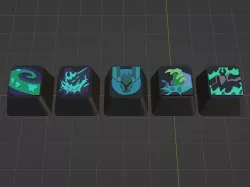 KEYS / KEYCAPS MORDEKAISER LEAGUE OF LEGENDS LOL