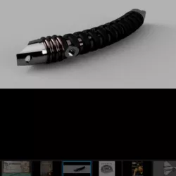 Last Resort - Curved Lightsaber Shell 3D STL Costume Prop Model