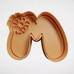 letter m with daisy