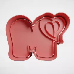letter m with heart