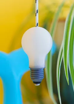 Lightbulb pull-cord switch ornament