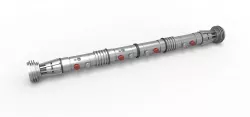 Lightsaber of Darth Maul from the movie Star Wars Phantom Menace 1999