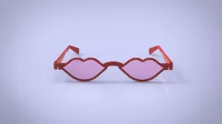lips : glasses
