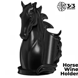 Majestic Horse Wine Holder 3D printed