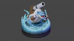 Mega Blastoise - Pokemon Diorama