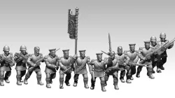 Meridian grenadiers attacking / Advancing