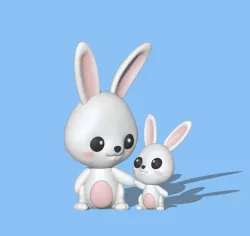 Mother Day - Bunny Mom and Son
