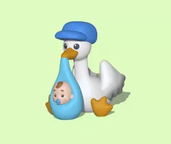 Mother Day - Cute Stork