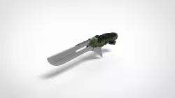 New green Goblin sword 3D printed model