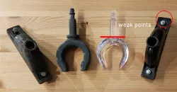 Oarlock, rowlock, thole and holder suitable for BIC Sportyak boat
