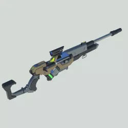 OVERWATCH Ana Amari Sniper biotic rifle Captain Amari skin. VIDEO GAME, PROP, COSPLAY, STL