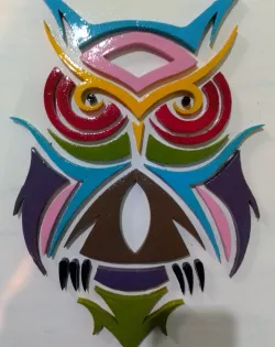 owl 3d painting
